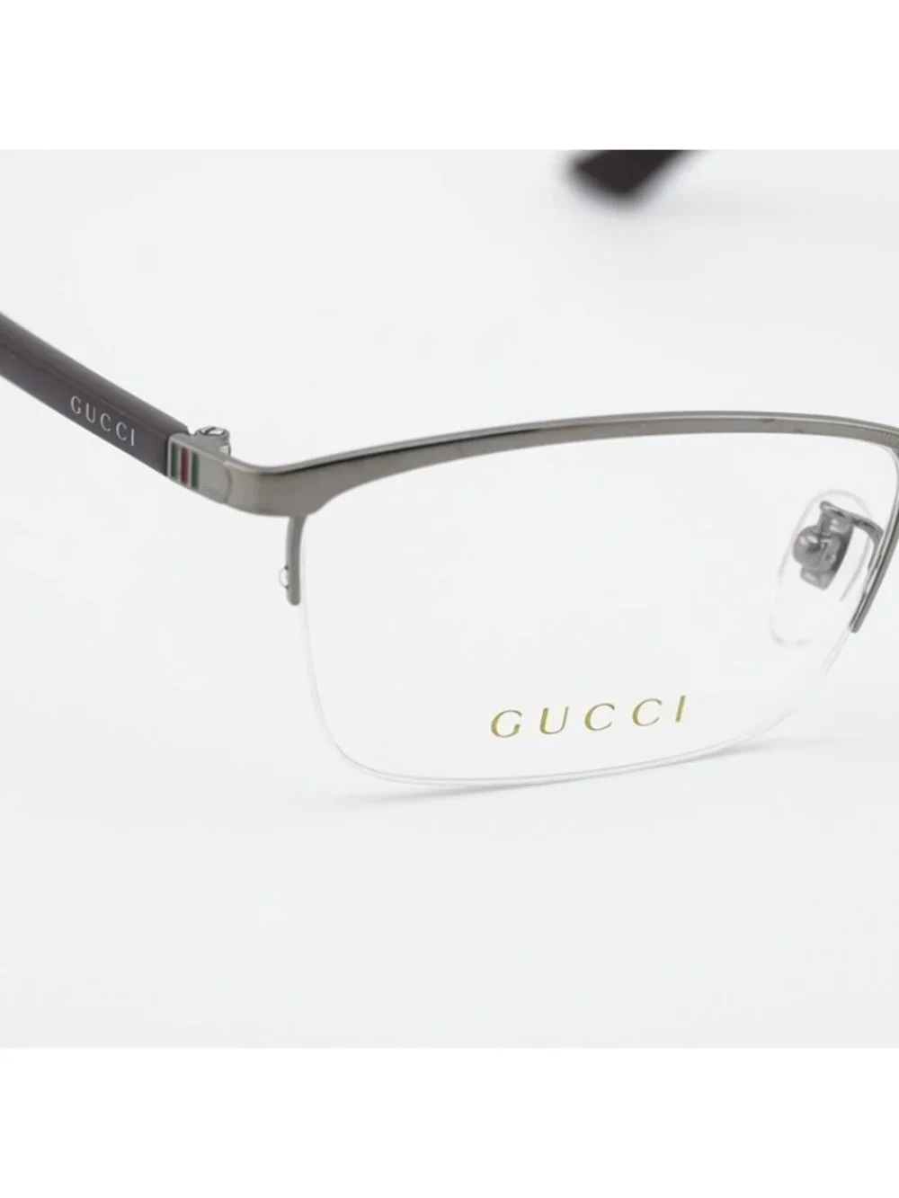 Gucci GG0856OJ 002 Eyeglasses Gunmetal 56mm Rectangle Frame